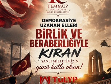 Demokrasiye uzanan elleri birlik ve beraberliğiyle kıran şanlı milletimizin günü kutlu olsun!